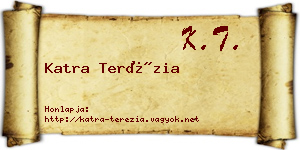 Katra Terézia névjegykártya